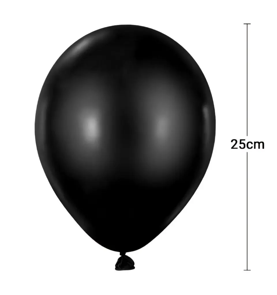 Globo látex negro 100 unidades 1