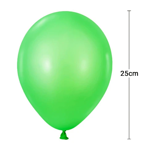 Globo látex verde 100 unidades 