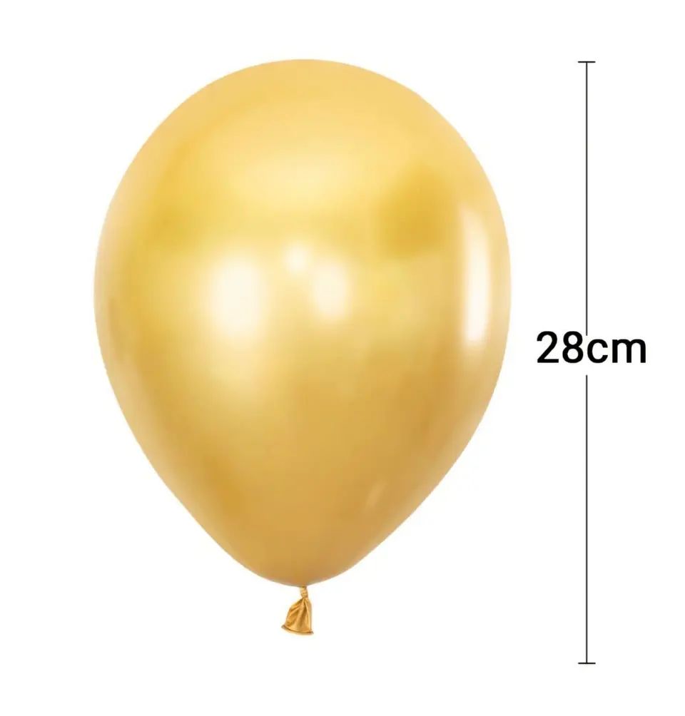 Globo cromado 50 unidades dorado 1