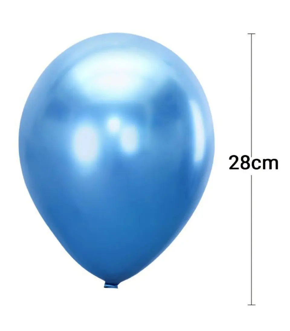Globo cromado 50 unidades Azul 1