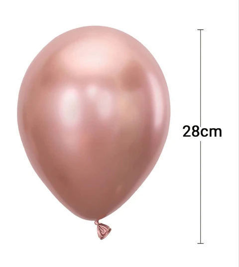 Globo cromado 50 unidades Gold Rosa