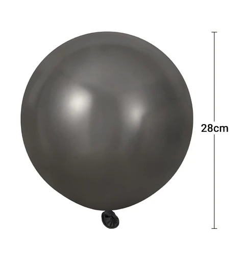 Globo cromado 50 unidades negro