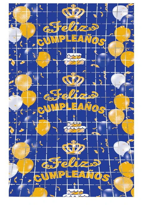 Estampada cumpleaños azul