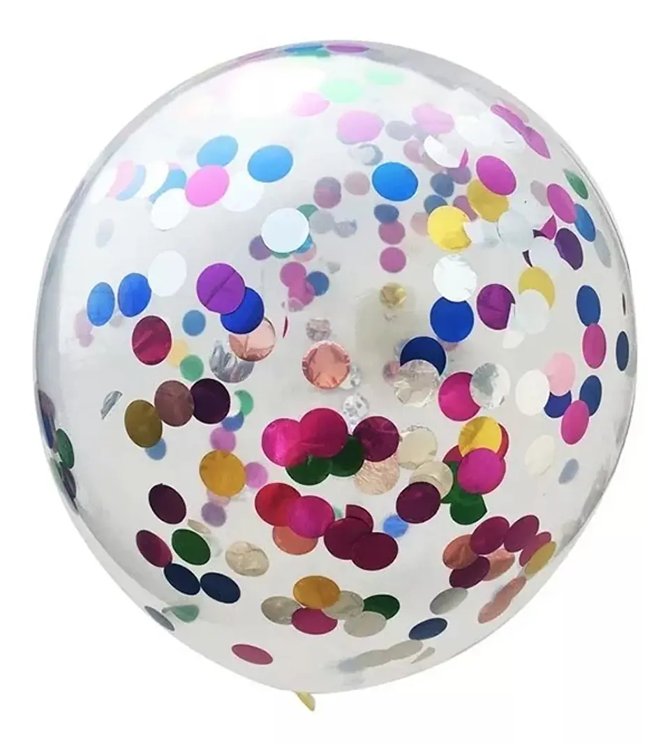 Globo confeti multicolor 10 unidades 1