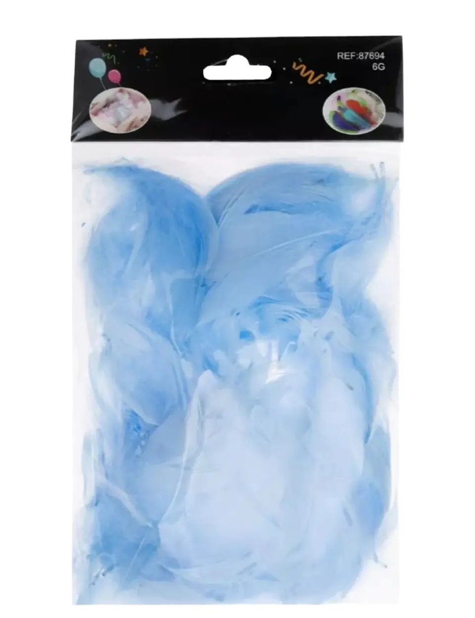 Plumas celeste 6g 1