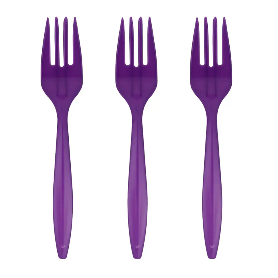 Tenedor morado 20 unidades 1