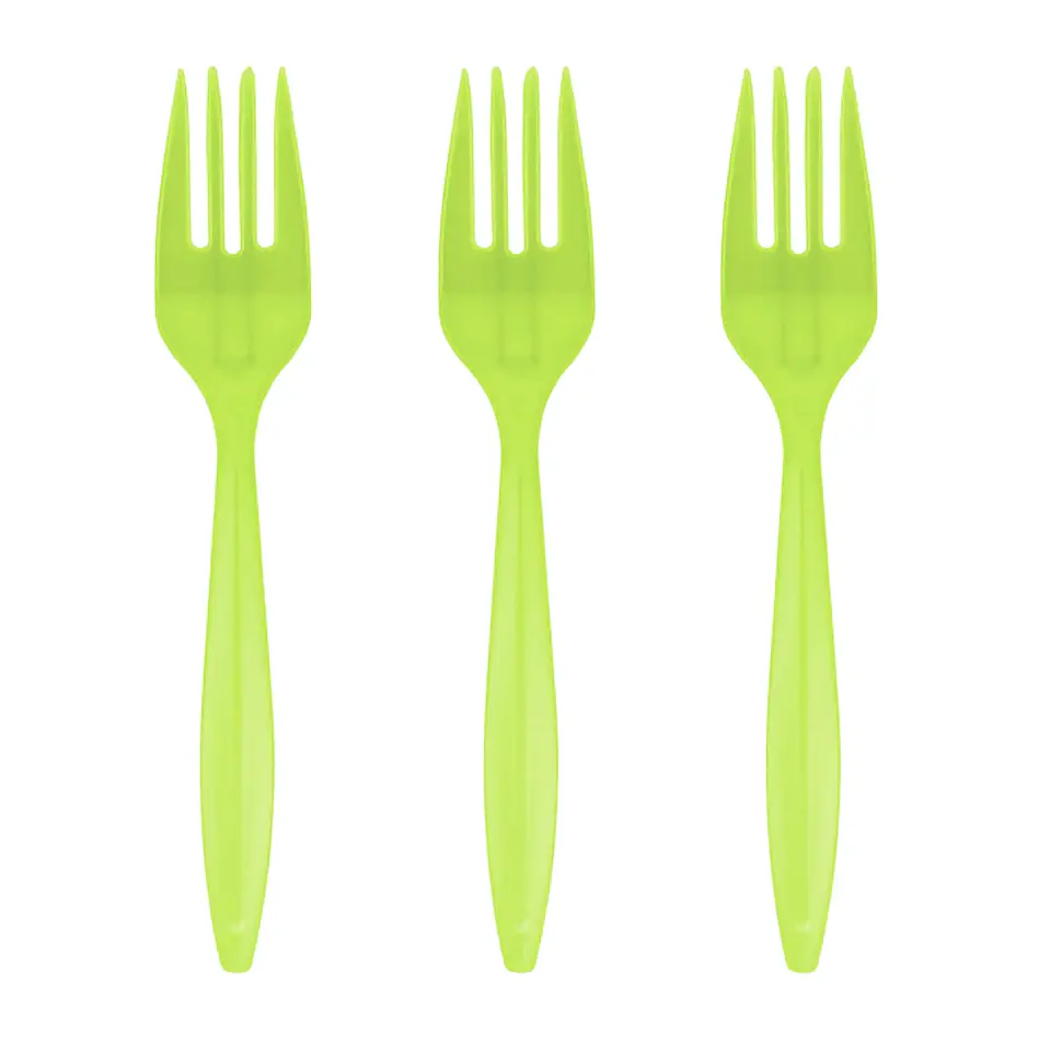 tenedor verde 20 unidades 1