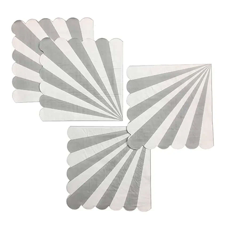 Servilletas rayas gris 1