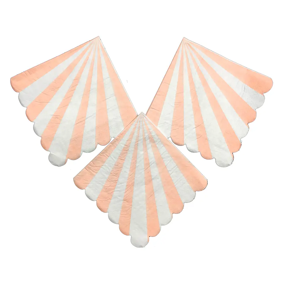Servilletas rayas rosa 1