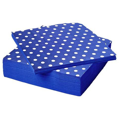Servilletas polka azul