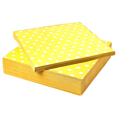 Servilletas polka amarillo