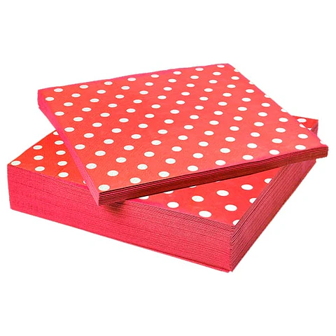Servilletas polka roja