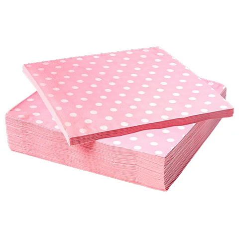 Servilletas polka rosa