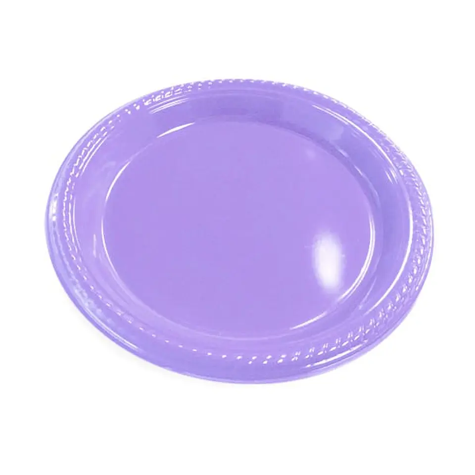 Platos de plástico lila 18 cm 1