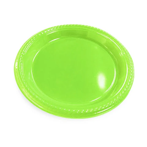 Platos de plástico verde claro 18 cm