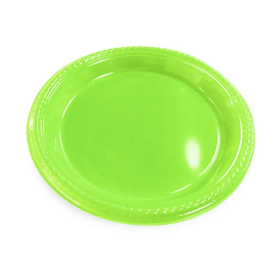 Platos de plástico verde claro 18 cm 1