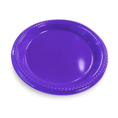 Platos de plástico morado 18 cm