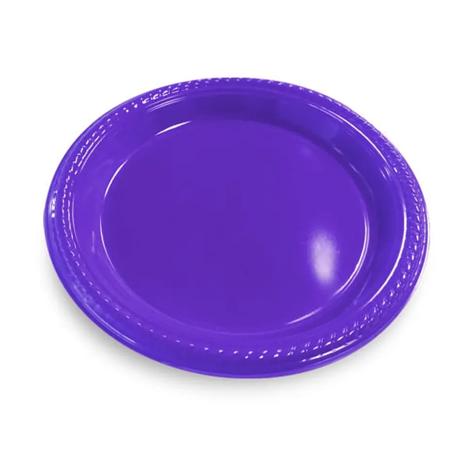 Platos de plástico morado 18 cm 1