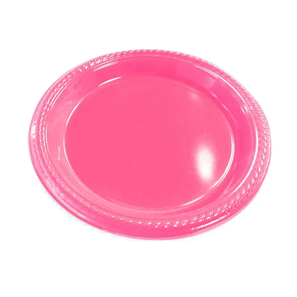 Platos de plástico fucsia 18 cm 1