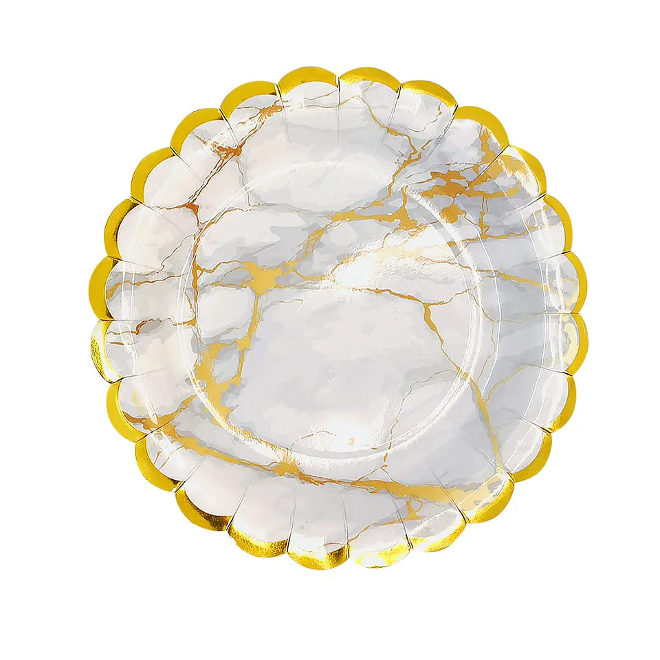 Platos marmol blanco 6 unidades 1
