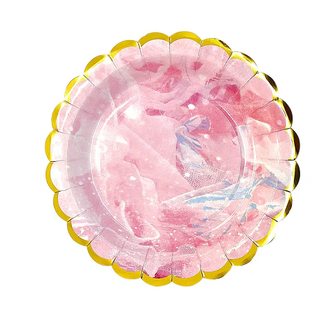 Platos mármol rosa 6 unidades