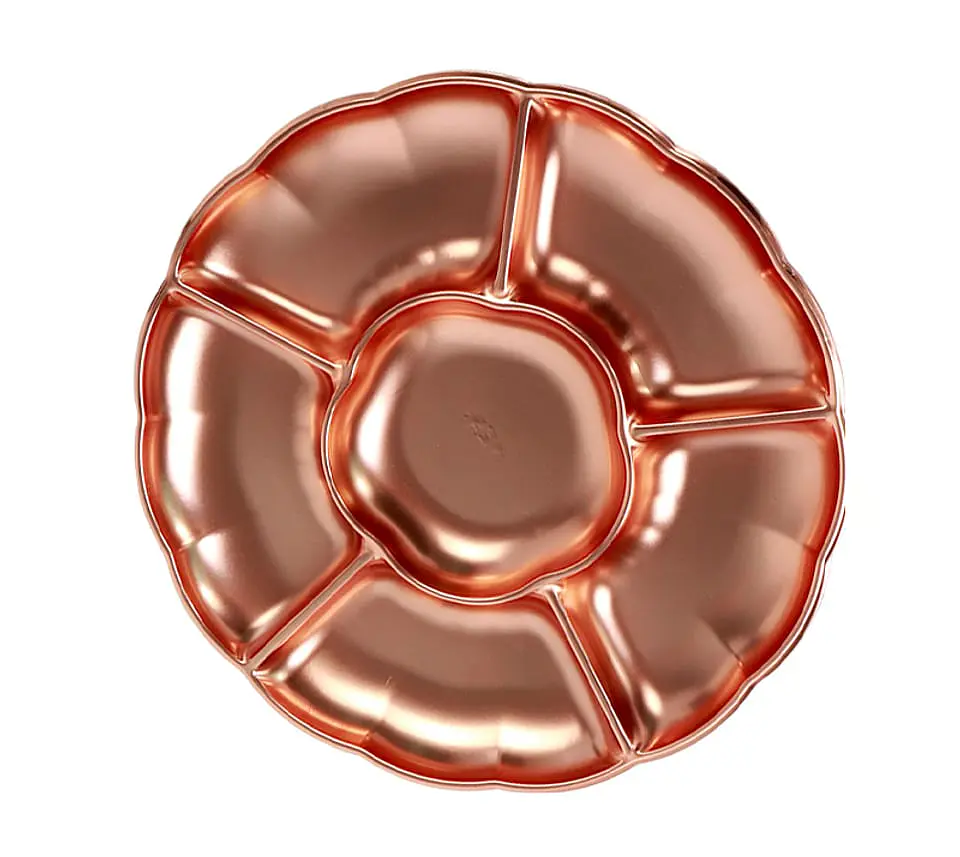 Bandejas 6 Espacios Rose Gold 3 unidades 1