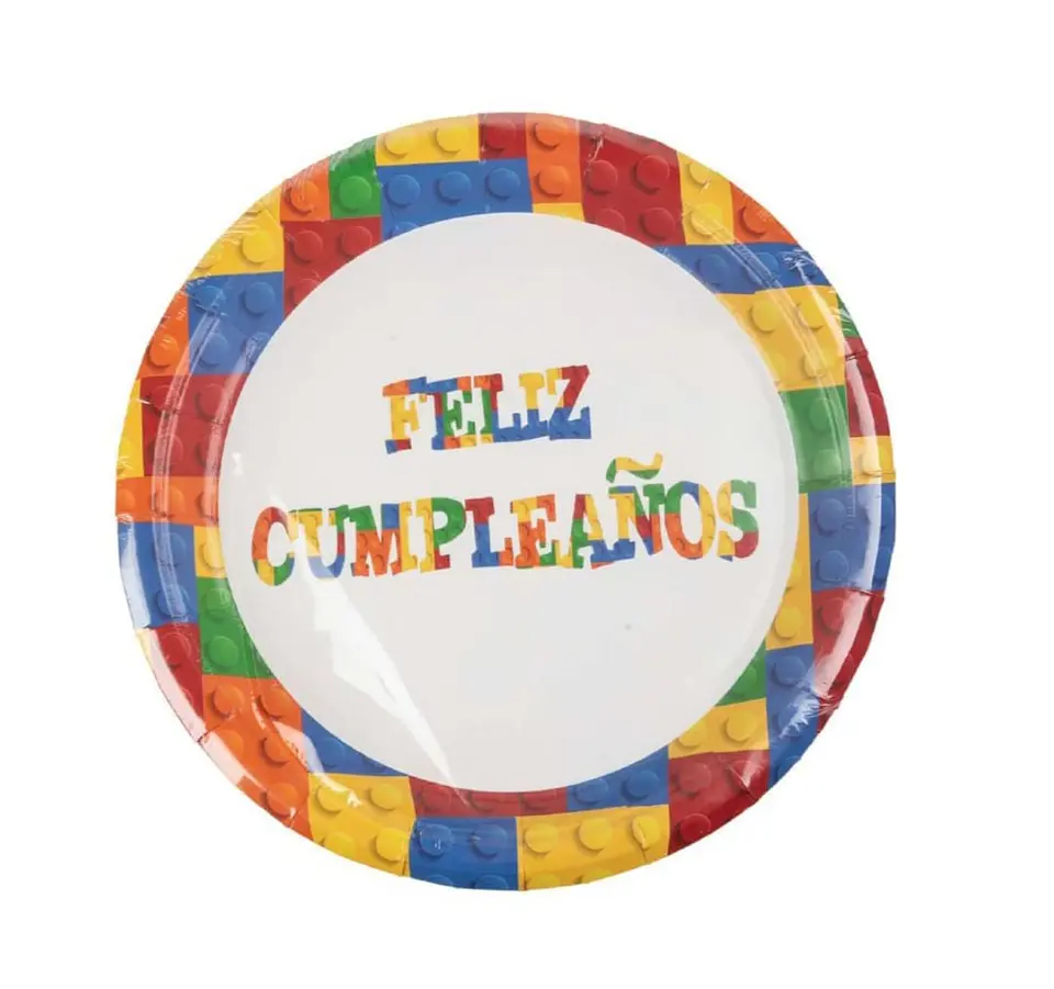 Platos cartón lego 1