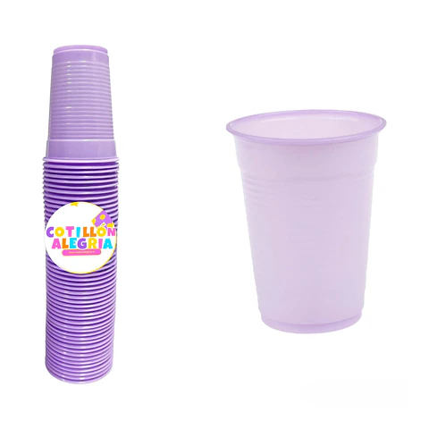Vasos lila 50 unidades