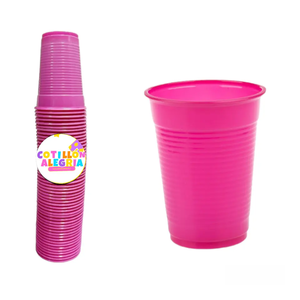 Vasos fucsia 50 unidades 1