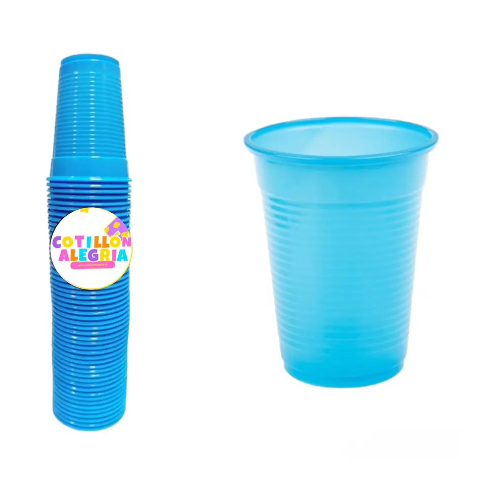 Vasos celeste 50 unidades 1