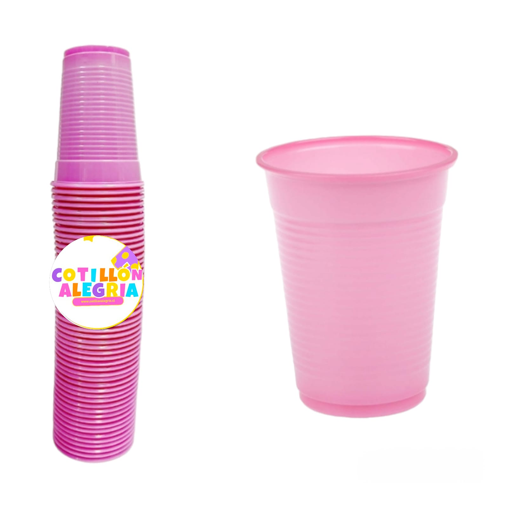 Vasos rosa 50 unidades