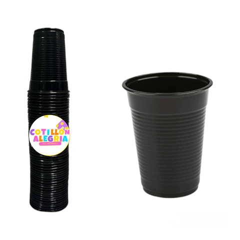 Vasos negros 50 unidades