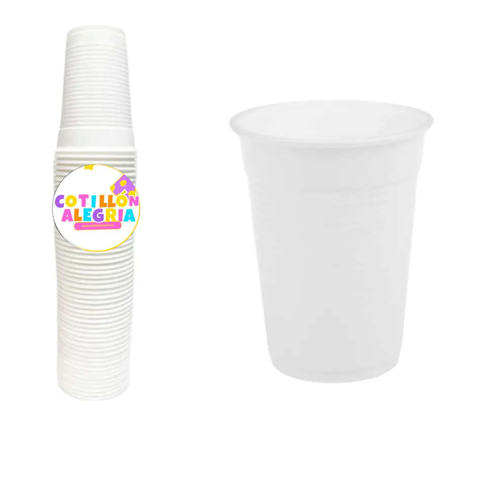 Vasos blancos 50 unidades 1