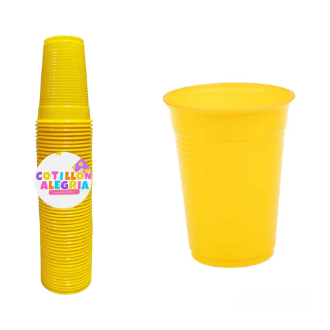 Vasos amarillos 50 unidades