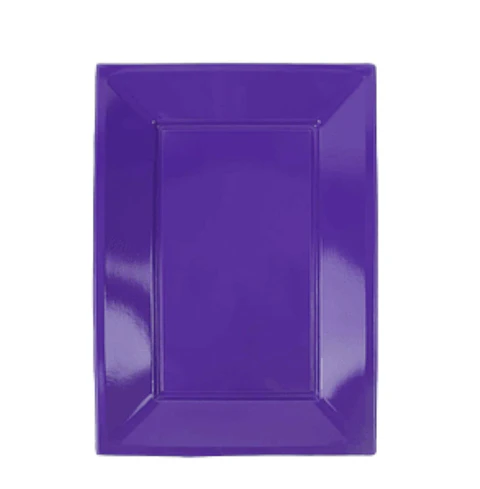 Bandeja Rectangular Morado 3 unidades