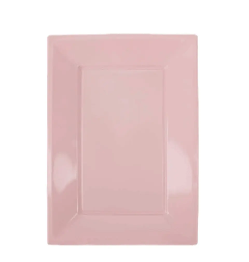 Bandeja Rectangular Rosado 3 unidades 1