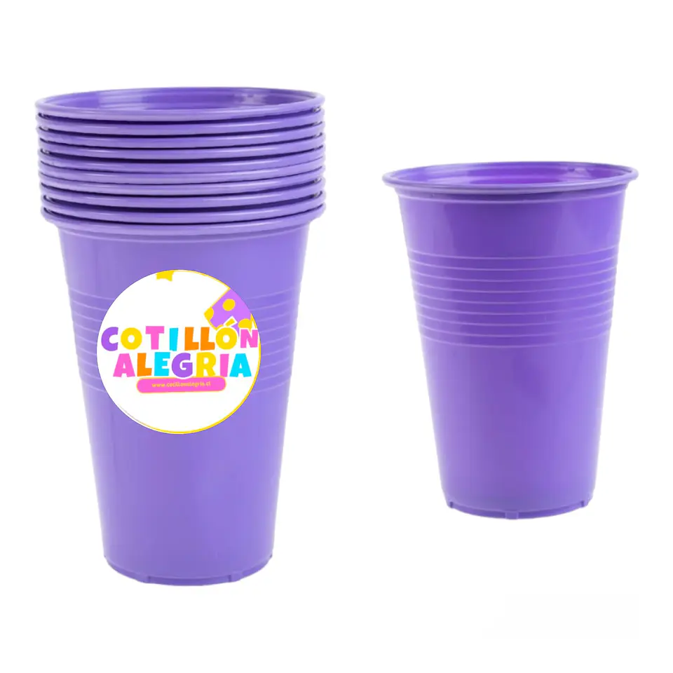 Vasos lila grande 10 unidades 1