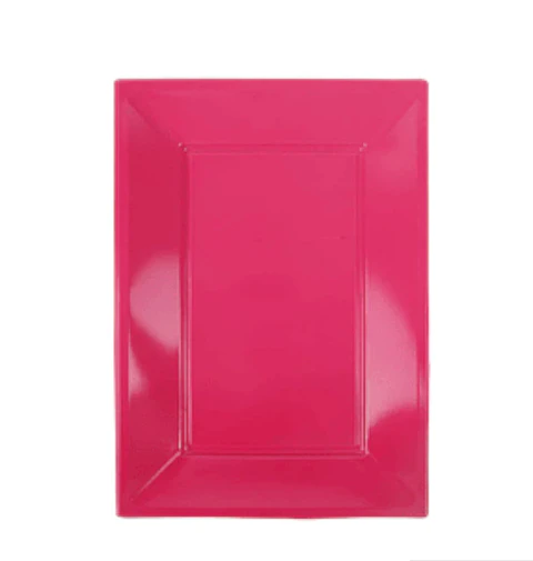 Bandeja Rectangular Fucsia 3 unidades