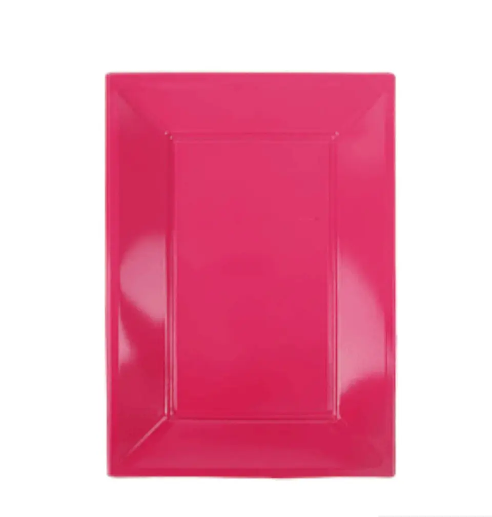 Bandeja Rectangular Fucsia 3 unidades 1