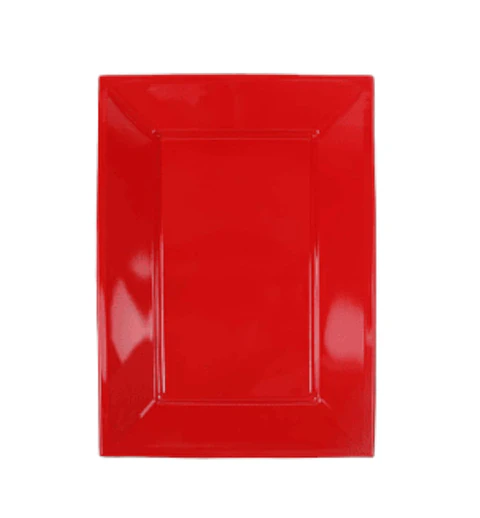 Bandeja Rectangular Rojo 3 unidades