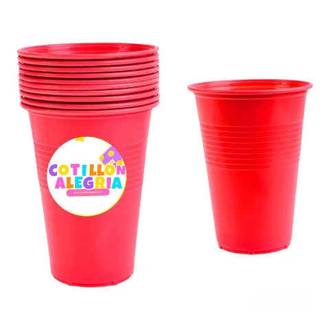 Vasos rojos grandes 10 unidades