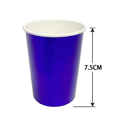 Vasos metalizados azul 6 unidades