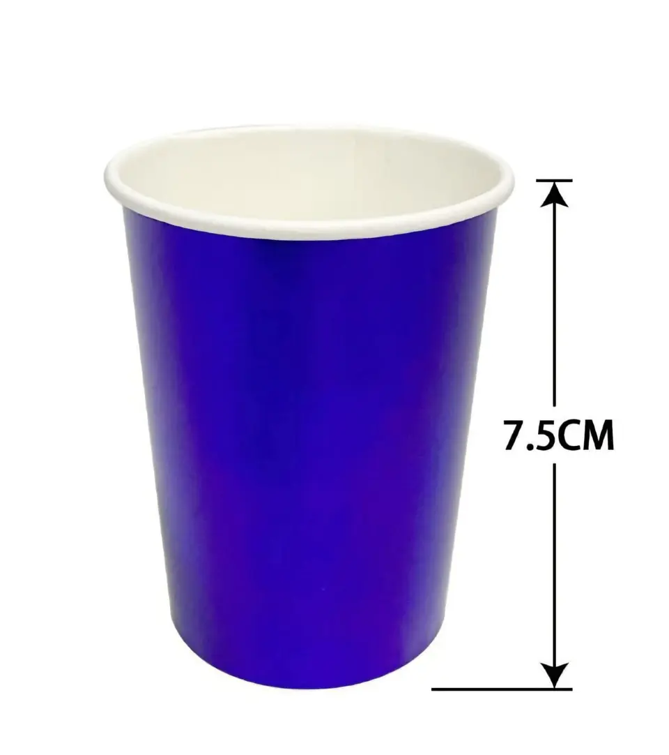 Vasos metalizados azul 6 unidades 1
