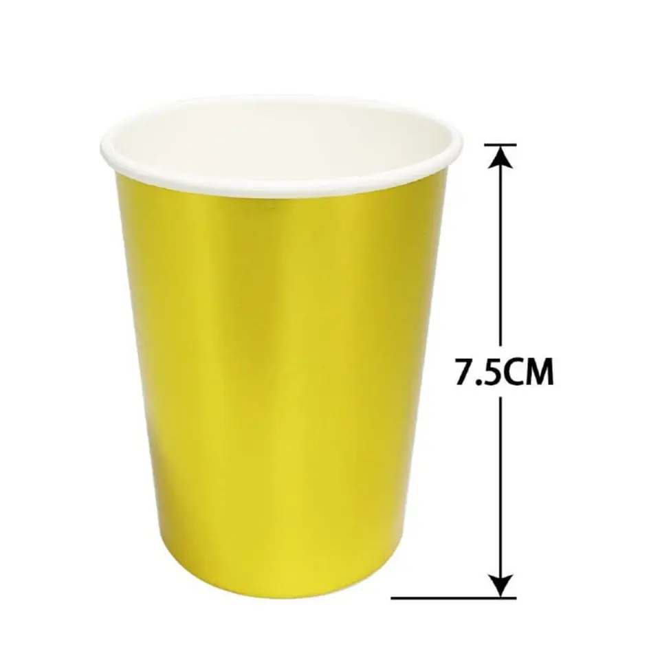 Vasos metalizados dorado 6 unidades 1