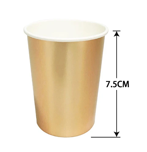 Vasos metalizados gold rosa 6 unidades