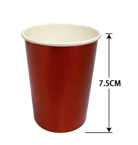 Vasos metalizados rojo 6 unidades