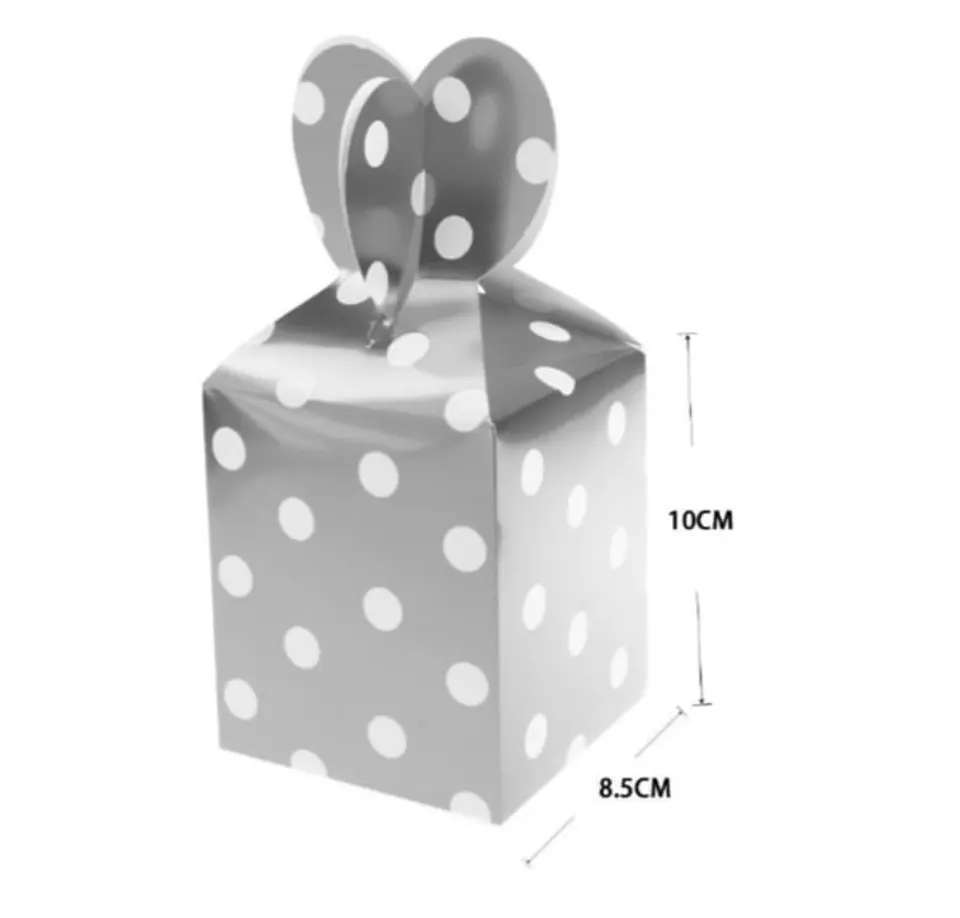 Cajitas Sorpresa Polka Plateado 1