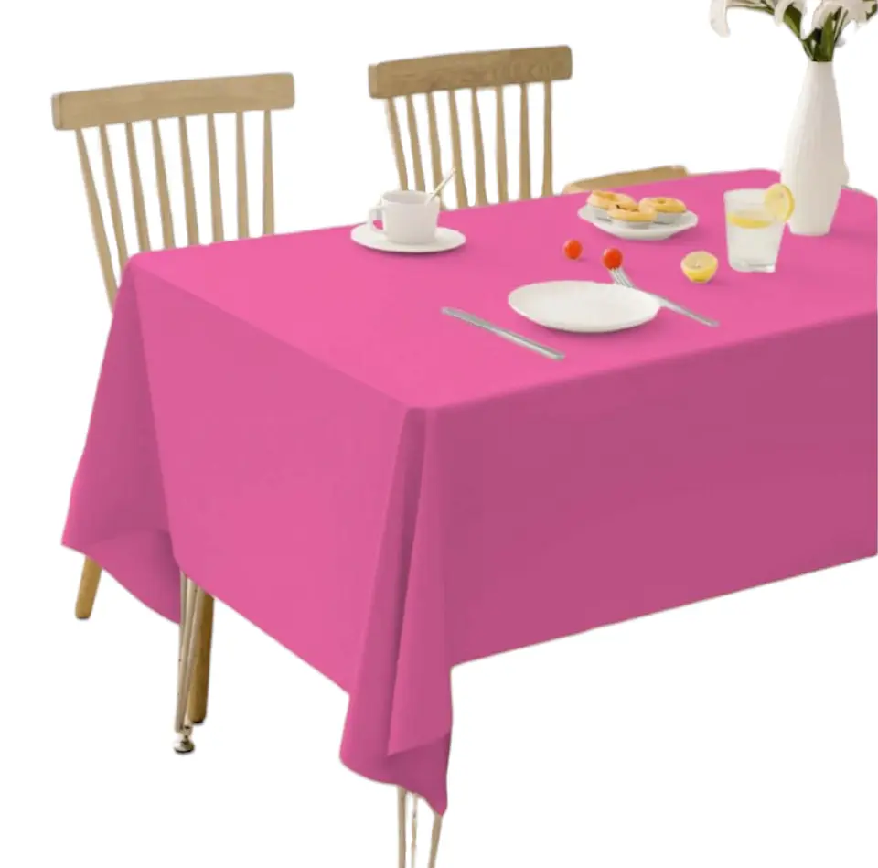 Mantel plástico fucsia 1