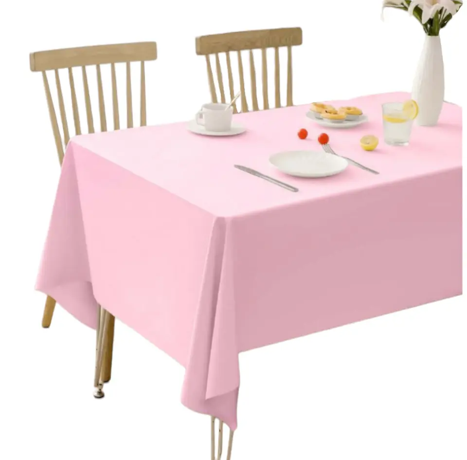 Mantel plástico rosa 1