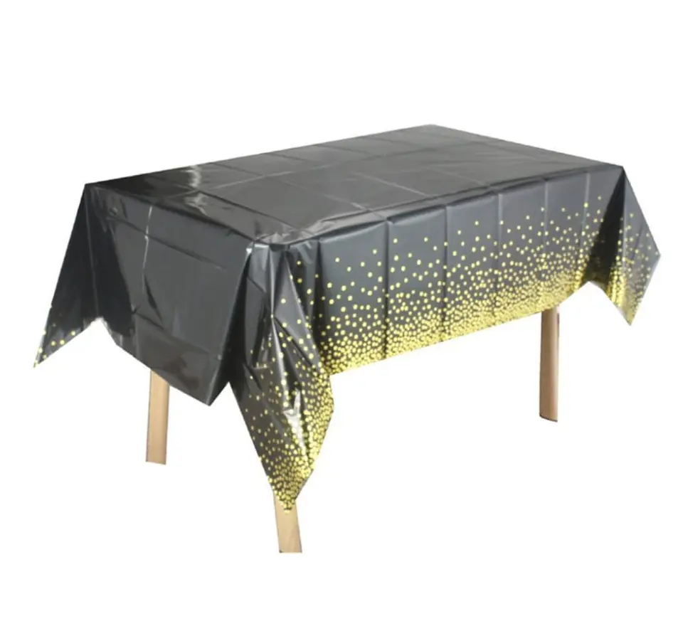 Mantel estampado negro puntos 1